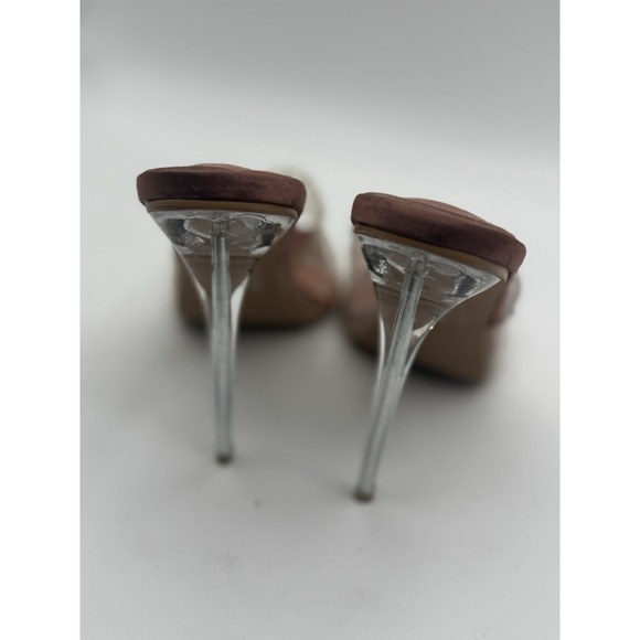 Cape Robbin Rhinestone Clear Heels Stiletto Mules Slides Party Shoes 7.5 - Picture 3 of 4